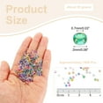 thumbnail image 2 of 1600Pcs Glass Seed Beads, 2mm 11/0 Loose Mini Beads with Hole, Bulk Craft Spacer for Jewelry Making, Green AB, 2 of 7