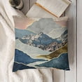 thumbnail image 3 of SHANXI  Throw Pillow Covers Aesthetic Landscape Illustration Abstract Mountains and Sun Design Square Pillowcase for Home Decor Sofa Car Bedroom Pillow case  20x20in, 3 of 5