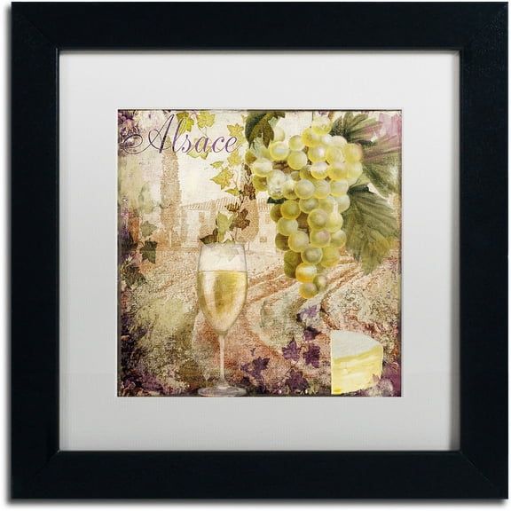 Trademark Fine Art "Wine Country I" Canvas Art by Color Bakery White Matte, Black Frame