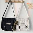 thumbnail image 3 of Upgrade Your Preppy Style with Our Trendy Shoulderbag - Perfect for Students! Featuring a Cute Cartoon Decor and Spacious Interior with Plastic Buckle and Zipper Closure., 3 of 4