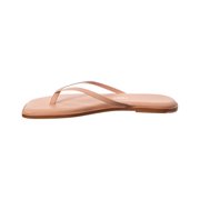 TKEES Dylan Leather Sandal, 5, Beige