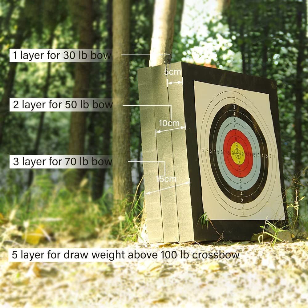 DIYMAG EVA Archery Target with Rope, Easy Arrow Removal Bow Target, Compound Bow Target (50 x 50cm / 19.7 x 19.7in)
