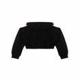 thumbnail image 4 of Forever 21 Cropped Embellished Hoodie, Color- Black, Size- L, 4 of 5