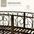 thumbnail image 4 of Outsunny 7' Arch Garden Bridge with Side Railings, Decorative Metal Arc Footbridge, Bronze, 4 of 10