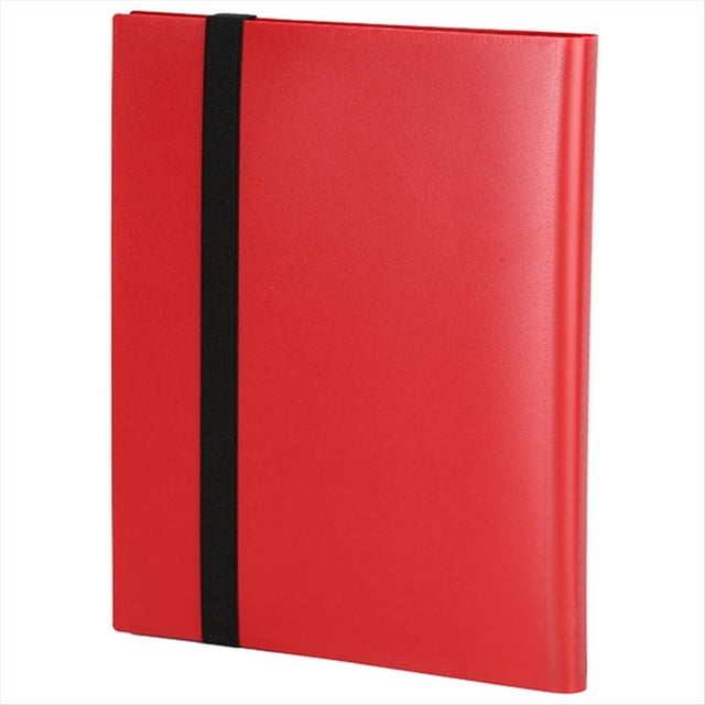 Libro De ColeccióN De Cartas De Gran Capacidad, Resistente Al Agua Y Al Polvo, ColeccióN De Cartas De Juegos De Mesa, Color Rojo