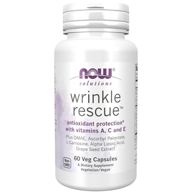 Suplemento Wrinkle Rescue™ de NOW Foods, 60 cápsulas