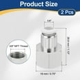 thumbnail image 2 of Uxcell 2 Pcs NPT Female 1/4 inch OD x 3/8" NPT Thread Push to Connect Fittings, White, 2 of 7
