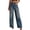 Dark Blue, variant on EMMIOL Women's High-Waisted Seamed Wide-Leg Jeans Stretchy Vintage Washed Denim Pants Casual Y2K Streetwear Trousers