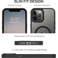 thumbnail image 5 of Solennerer for iPhone 12 Pro Max Case, iPhone 12 Pro Max Magnetic Phone Case Compatible with MagSafe, Translucent Matte Shockproof Anti-Fingerprint Phone Slim Case for iPhone 12 Pro Max 6.7", Black, 5 of 9
