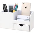 thumbnail image 1 of Organisateur de Bureau à 4 Compartiments Multifonctions (Blanc), 1 of 5