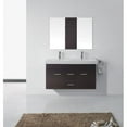 thumbnail image 2 of Virtu Opal 48" Double Bathroom Vanity, White, Brushed Nickel Faucet And Mirror, 2 of 3