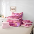 thumbnail image 6 of Manfei Ocean Animal Mermaid 7pcs Bedding Comforter Set,Fairy Tale Princess Queen Bedding Sets,Gold Pink Purple Queen Sheet Sets For Girls Teens,Luxury Bedroom Decor Reversible, 6 of 8