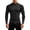 Black, variant on Men Solid Color Neck Compression Long Sleeve Shirt, Slim Fit Stretchy Athletic Base Layer Top for Gym Running Workout Daily Casual Wear(,XXL)