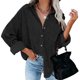 thumbnail image 3 of Women's Corduroy Button Down Shirts Long Sleeve Outwear Tops with Pocket Vintage Casual Jacket Autumn Supply, 3 of 5