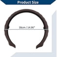 thumbnail image 5 of Nappa Leather Steering Wheel Cover,5D Ultra-Thin Car Steering Wheel Cover,Comfortable & Breathable Microfiber,Universal Fit for Most Cars, black, 5 of 5