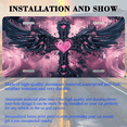 thumbnail image 3 of 1 Pcs 2D Flat License Plate Covers & Frames, Cross with Wings and Hearts For Decorative Front, Waterproof For Decoration Aluminum License Plate Covers & Frames Cover For Men Women, 12" X 6", 3 of 7