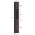 thumbnail image 3 of SoBuy Armoire Haute de Salle de Bain Armoire de Rangement BZR34-BR, 3 of 8