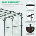 thumbnail image 5 of FICISOG 79" x 79" x 79" Large Tall Grape Vine Support Arch Arbor Trellis Plastic-Coated Metal Garden Arch Trellis for Climbing Plants Vineyard Outdoor Patio Lawn Yard Garden Decoration, 5 of 11