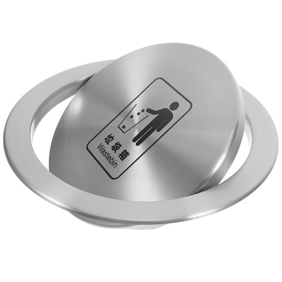 FRCOLOR Embedded Trash Can Lid Office 21.00X21.00X3.00CM Silver