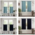 thumbnail image 4 of Blackout Rod Pocket Tier Curtains for Small Window, Short Room Darkening Basement Curtains, Cafe Drapes, 2 Panels, 34 W x 45 L Inch Each, 4 of 4