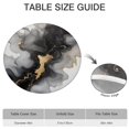 thumbnail image 6 of Black Gray Gold Marble Pattern Round Fitted Tablecloth with Elastic Edge,Dining Table Cover Waterproof,Outdoor Round Tablecloth for Camping,Dining,Indoor and Outdoor, 6 of 7