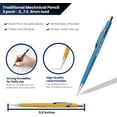 thumbnail image 3 of czcpp-Mechanical Pencil Set, .5 mm, .7mm, .9 mm Mechanical Pencil with 3 Spare Erasers, Refillable Lead Pencil Holder for Drafting, Sketching, and Drawing, 3 of 4