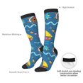 thumbnail image 4 of Honeii Sailboat With Sailing Print Long Socks,Novelty Design Socks Gift for Men and Women,Crew Socks,Calf Socks, 4 of 6