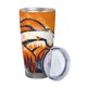 thumbnail image 2 of Taza térmica duradera de acero inoxidable 304 con tapa y pajita, temática del equipo de fútbol de los Broncos, taza térmica de acero inoxidable de 20 oz, taza para automóvil, adecuada para bebidas, 2 of 8
