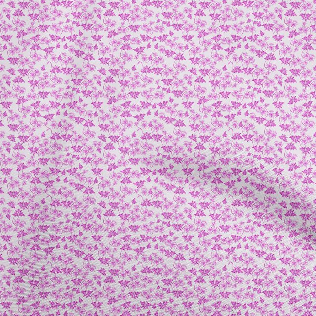 oneOone Polyester Spandex Fuschia Pink Fabric Floral Craft Projects Decor Fabric Printed By The Yard 56 Inch Wide