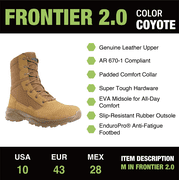 Mens Interceptor Frontier 8-Inch Tactical Boot