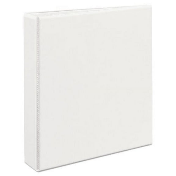 2PK Avery Durable View Binder with DuraHinge and EZD Rings, 3 Rings, 1.5" Capacity, 11 x 8.5, White, (9401) (09401)