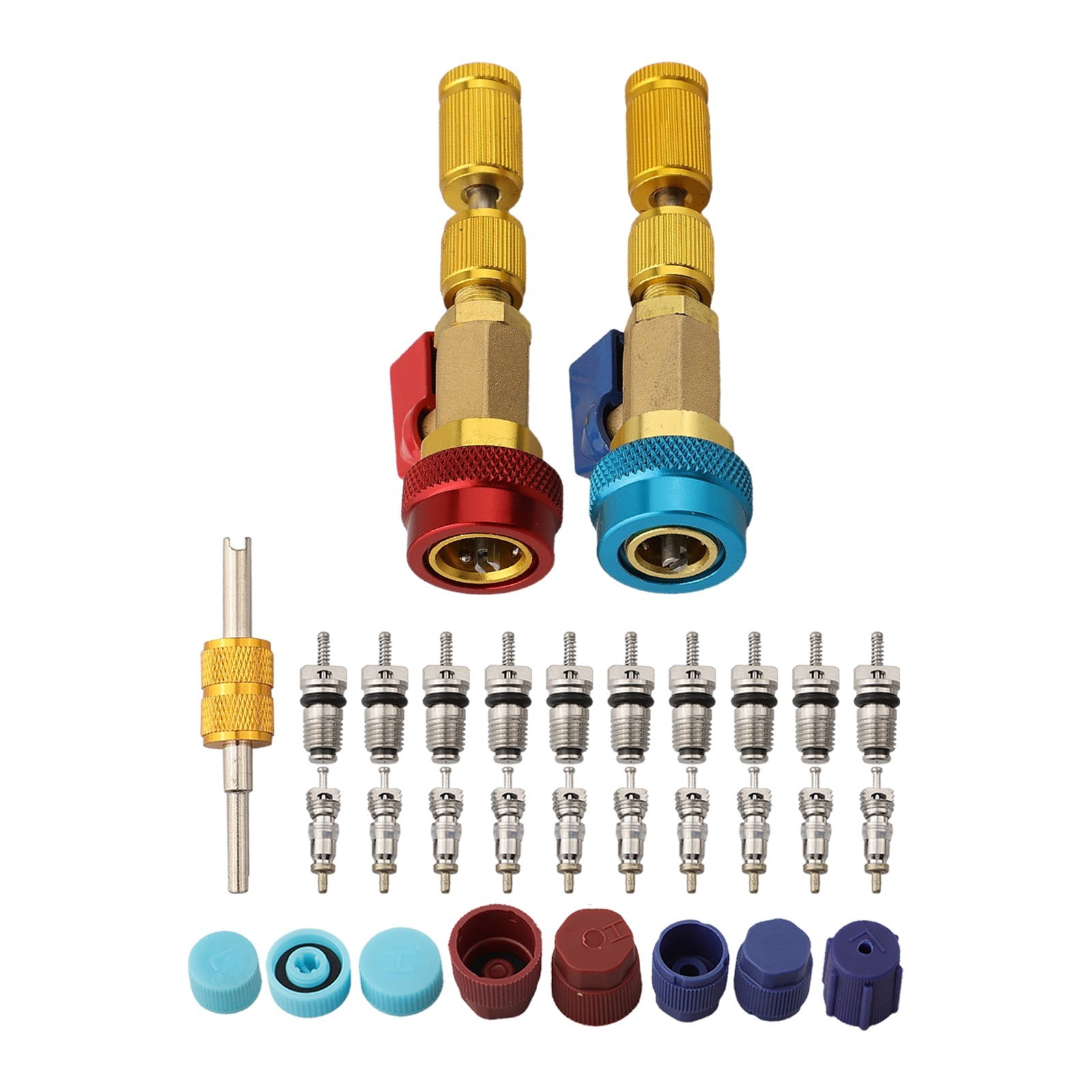 R134A Air Conditioning Valve Core Quick Remover Installer High Low Pressure Tool Air Conditioner Hvac Gauges Tools Smile Home