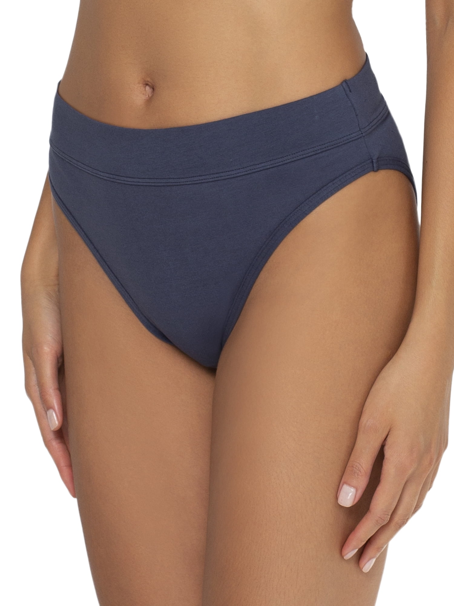 Smart & Sexy Women's Comfort Cotton High-Waisted Brief Panty, 2-Pack, Style-SA1412