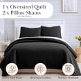 thumbnail image 3 of Southshore Fine Living, Inc. Twin XL Quilt Bedding Set, Dorm Room Bedding Essentials, Black, 3 of 10