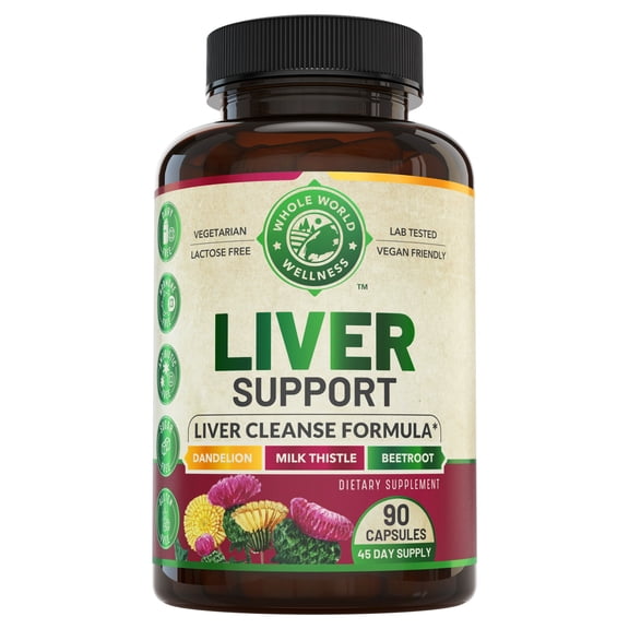 Advanced Liver Cleanse Detox & Repair Formula with Milk Thistle, Artichoke, Dandelion. USA Made. 512mg, 45-Day Supply