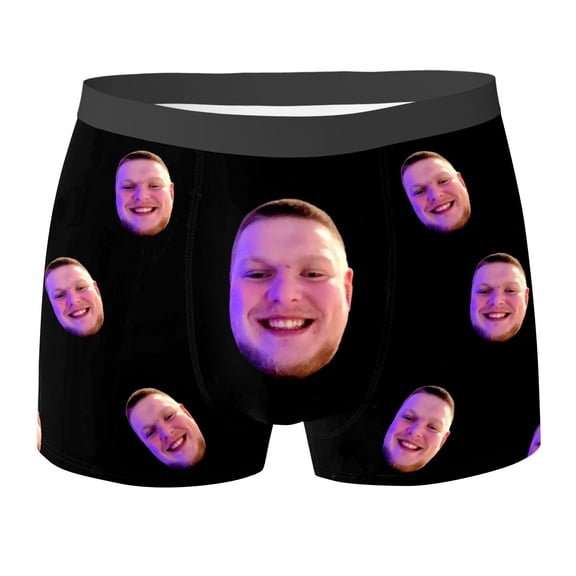 Wxolcjlv Valentines Mens Boxer Briefs Funny Diy Printed Valentine's Day Trunks Boyfriend Tredny Comfortable Customized Underwear Black_821259066_2 Xxl