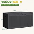 thumbnail image 7 of Outdoor Storage Box 100 Gallon Storage Bin with Lid for Patio Furniture, Garden Tools, Pool Supplies, Lockable, Waterproof and UV Resistant, Black, 7 of 7