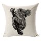 thumbnail image 1 of Funda de almohada con diseño de sofá de lino de dibujos animados de animales, fundas de cojín suave para sofá decorativo para el hogar con cremallera seitruly JJ22298-02, 1 of 3