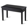 thumbnail image 2 of Topbuy PU Leather Piano Bench Solid Wood Padded Double Duet Keyboard Seat w/ Storage Box Black, 2 of 6
