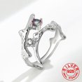thumbnail image 1 of BFCLUB-anillos de circonia cúbica verde para mujer, sortija de compromiso de boda Vintage, joyería fina, 1 of 2