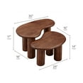 thumbnail image 4 of Coffee Sofa Side End Table, Walnut Brown, Wood, Living Room Lounge Cafe Lobby Hospitality Restaurant, Modern Contemporary, HB37933, 4 of 10