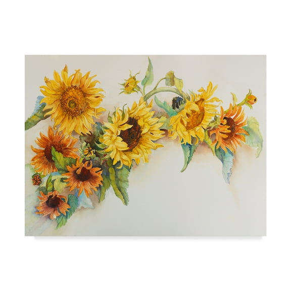 Trademark Fine Art 'Arch Of Sunflowers' Canvas Art by Joanne Porter