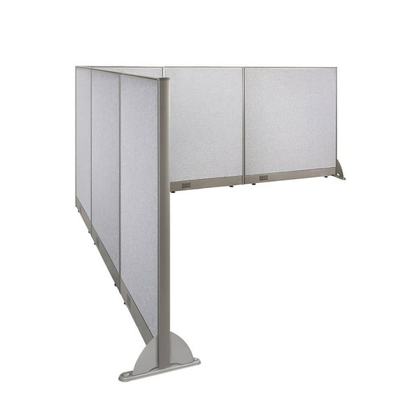 GOF L-shaped Freestanding Partition 102”D x 120”W x 48”H, Office Room Divider, Privacy Screen, Workstation Cubicle