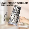 thumbnail image 5 of Bohemian Themed 20oz Tumbler Gift for Her, Insulated Stainless Steel Travel Coffee Cup with Handle, Leak-Proof, Straws Included, 5 of 5