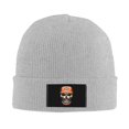 thumbnail image 2 of XMXT Winter Casual Beanie Hats for Men Women, Skeleton Courier Pattern Unisex Adult Cap Warm Daily Knit Hat Skull Caps, Gray, 2 of 9