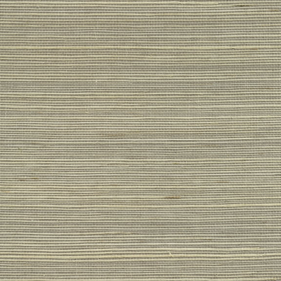 Kenneth James Quing Taupe Sisal Grasscloth Wallpaper