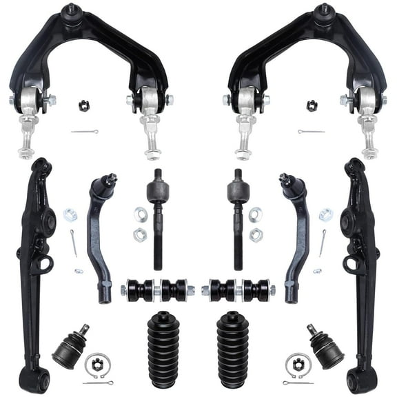 Detroit Axle - 14pc Front Control Arms Tie Rods Lower Ball Joints Sway Bars Replacement for Honda Accord Fits select: 1990-1992 HONDA ACCORD EX/EX-R, 1993 HONDA ACCORD LX