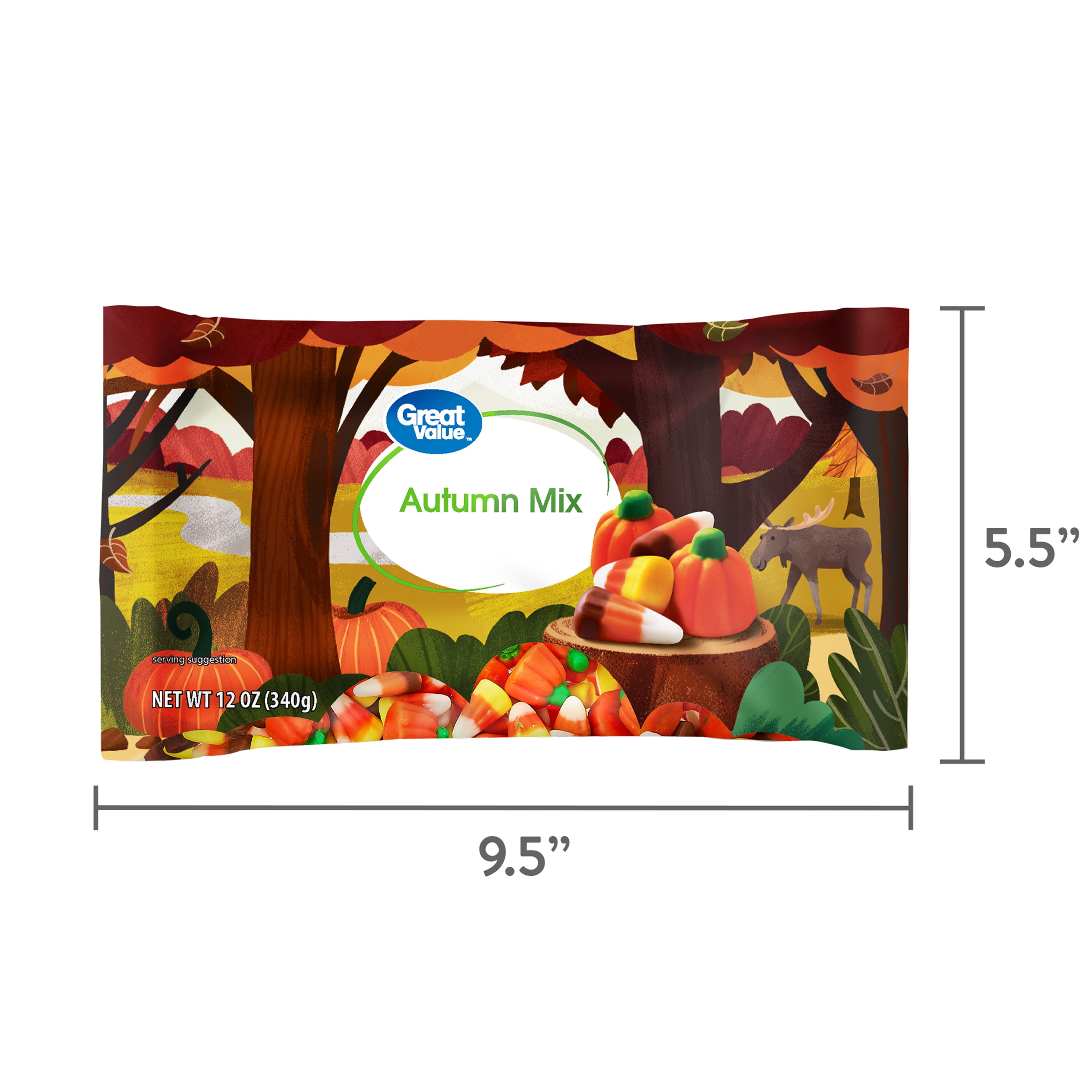Great Value Autumn Mix Halloween Candy, 12 oz Bag