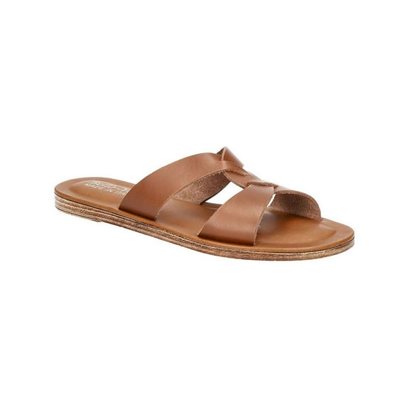 Bella Vita Womens Dov-Italy Laceless Leather Slide Sandals
