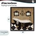 thumbnail image 4 of Stupell Industries Traditional Elegant Vintage Bathtub Black Floating Frame Canvas Art, 18 x 18, by Janet Tava, 4 of 8